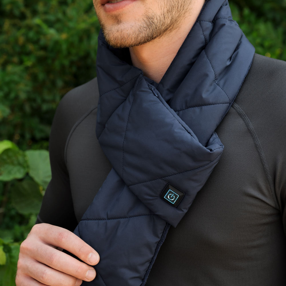 Cordless Heat on the Go Puffer Scarf Blue + PowerBank