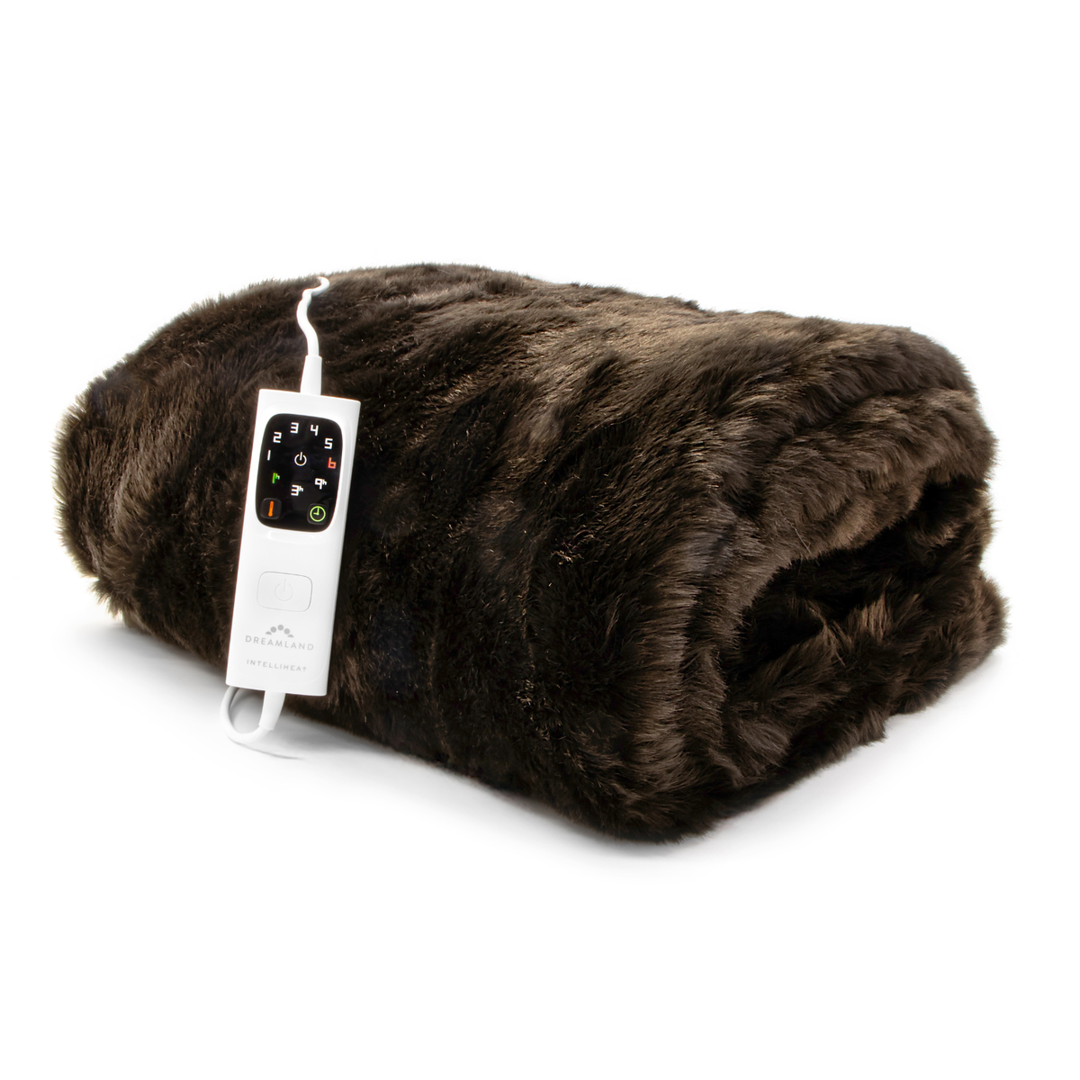 Hygge Days Luxury Faux Fur Warming Throw - Dark Brown