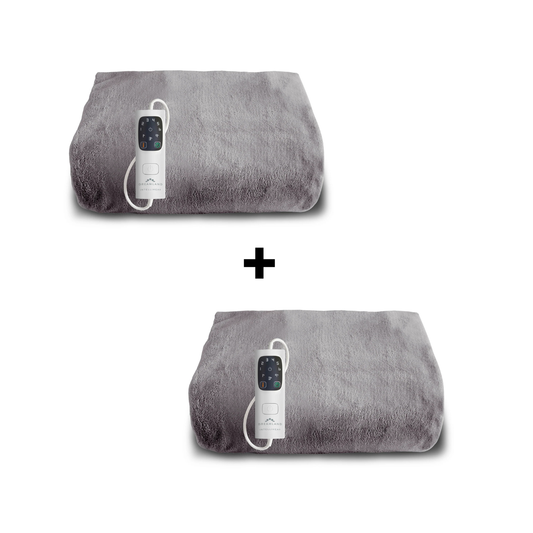 Snuggle Up Luxury Heated Throw Grey Bundle