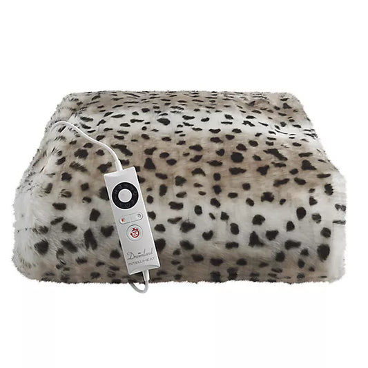 Luxury Faux Fur Warming Throw - Leopard Print