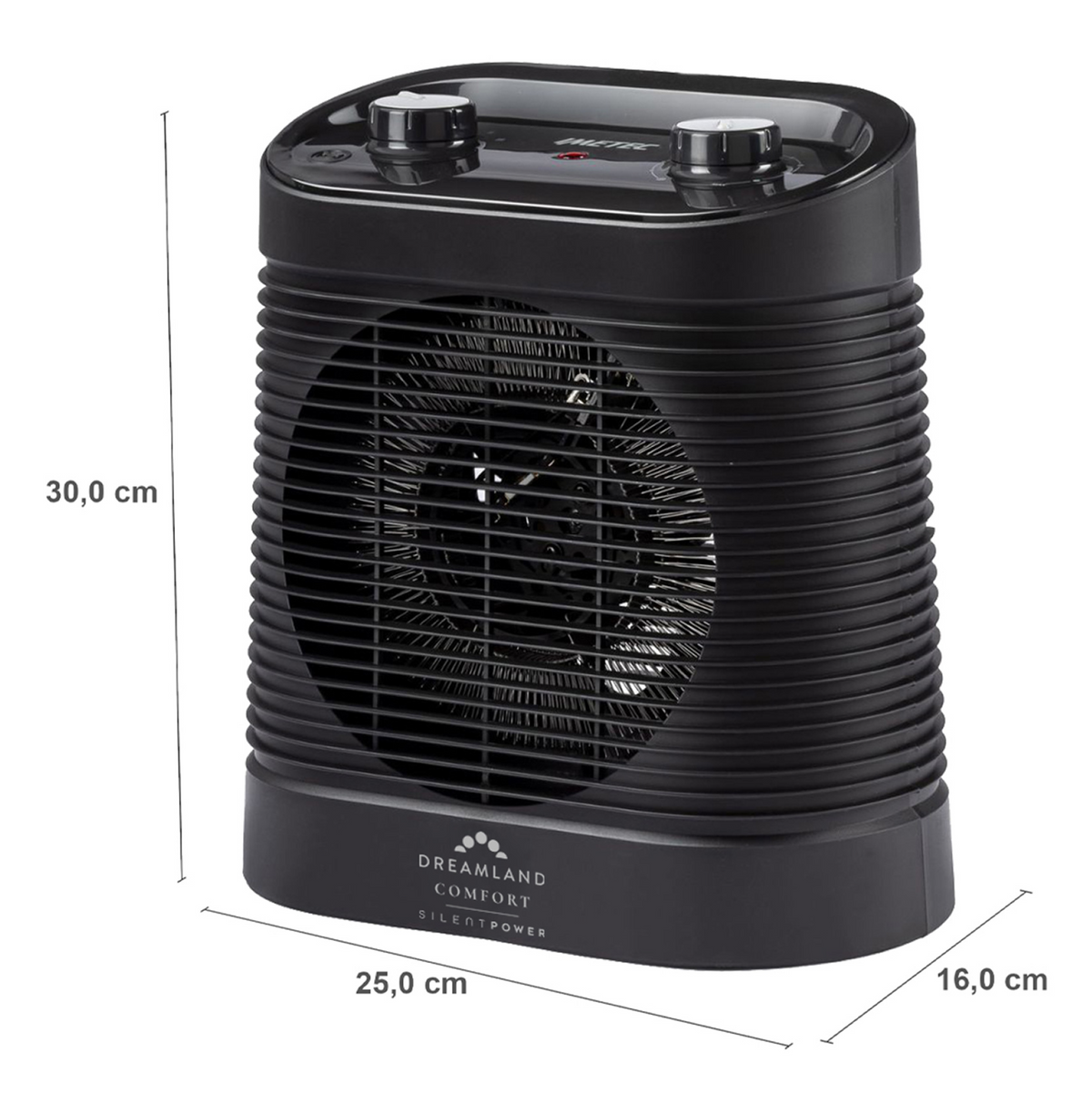 Silent Power Comfort Portable Fan Heater & Cooler