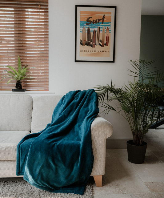 Teal throw best sale