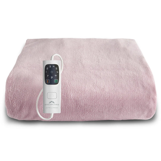 Snuggle Up Luxury Heated Throw Pink & Mustard Bundle