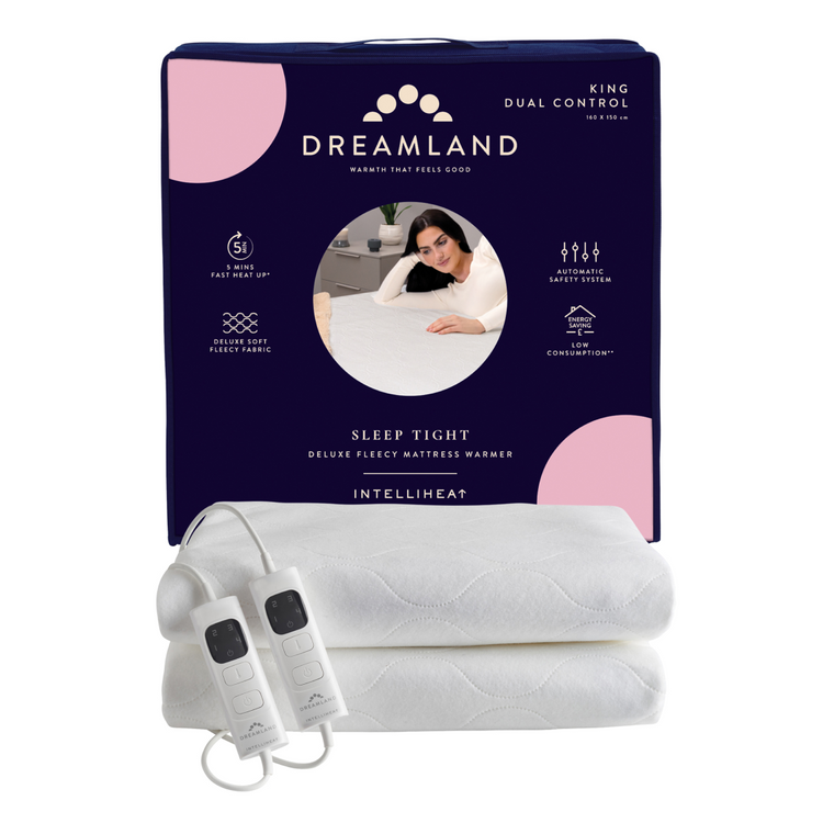 Sleep Tight Deluxe Fleecy Mattress Warmer King with Dual Controllers