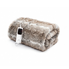 Hygge Days Luxury Faux Fur Warming Throw - Alaskan Husky Print
