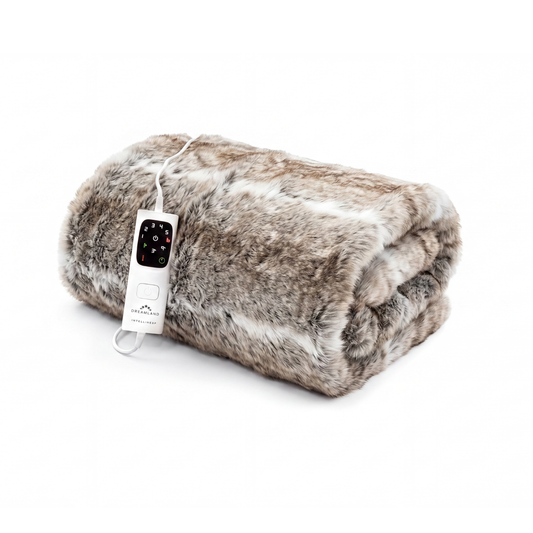 Hygge Days Luxury Faux Fur Warming Throw - Alaskan Husky Print