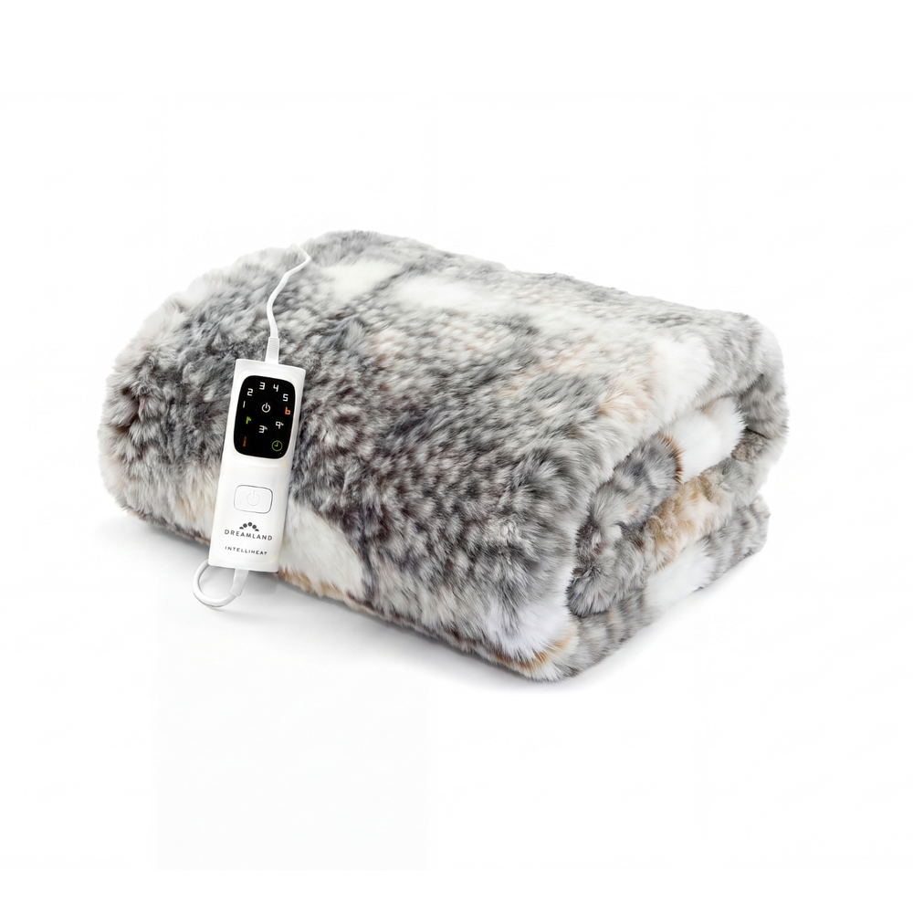 Hygge Days Luxury Faux Fur Warming Throw - Fallow Deer Print