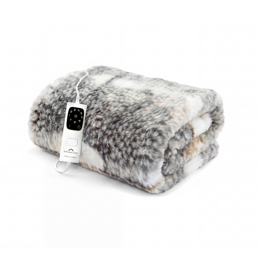 Hygge Days Luxury Faux Fur Warming Throw - Fallow Deer Print