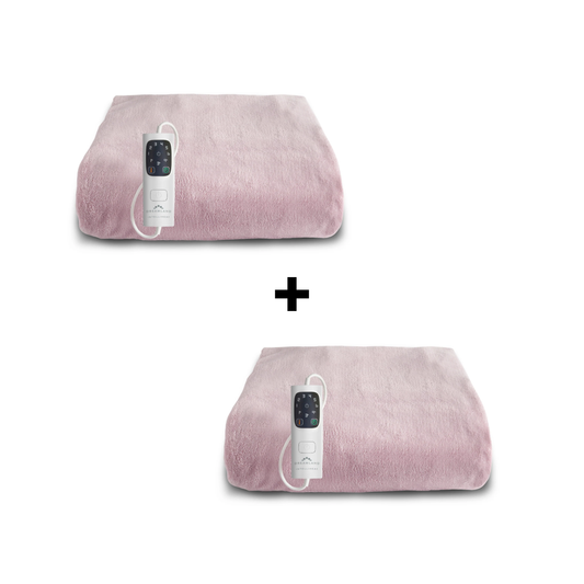 Snuggle Up Luxury Heated Throw Pink Bundle