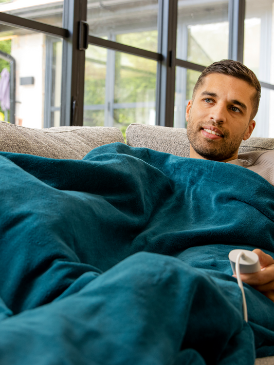 Dreamland heated throw teal hotsell