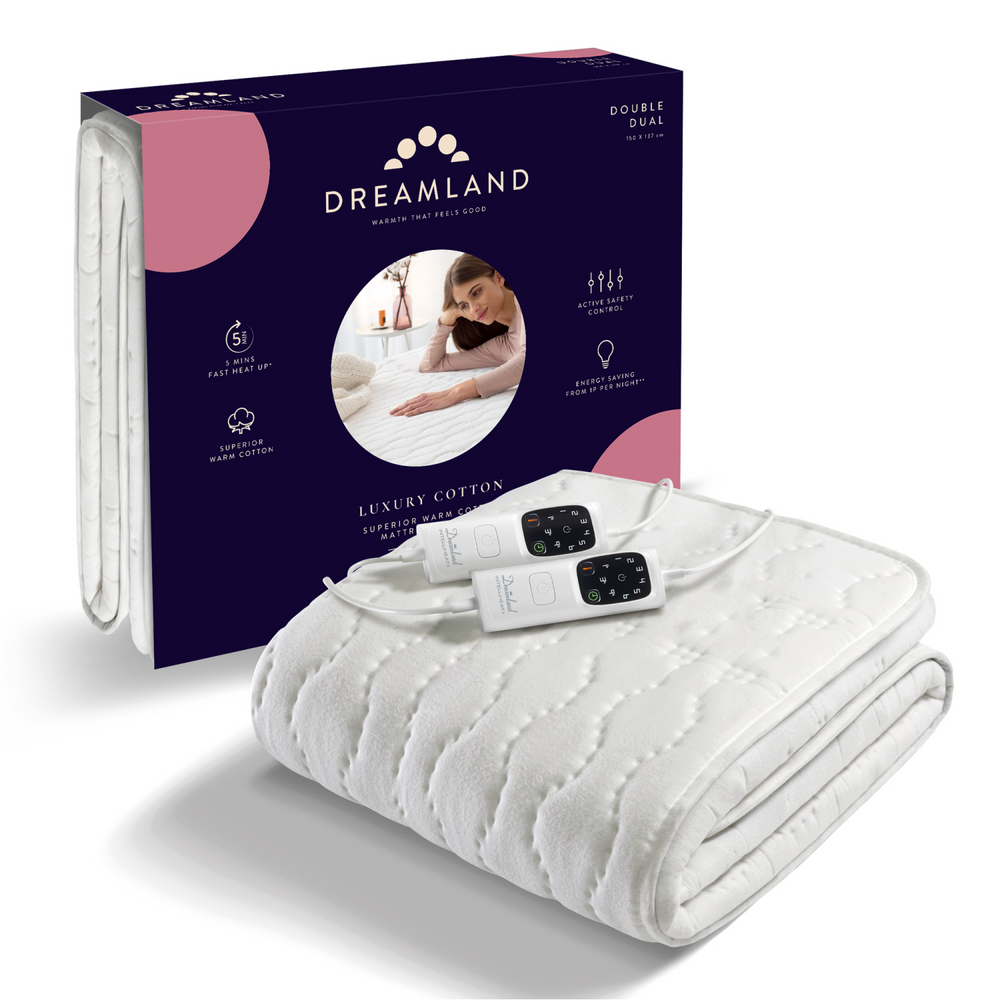 Cosy Dreamer Superior Cotton Mattress Warmer - Double with Dual Controllers