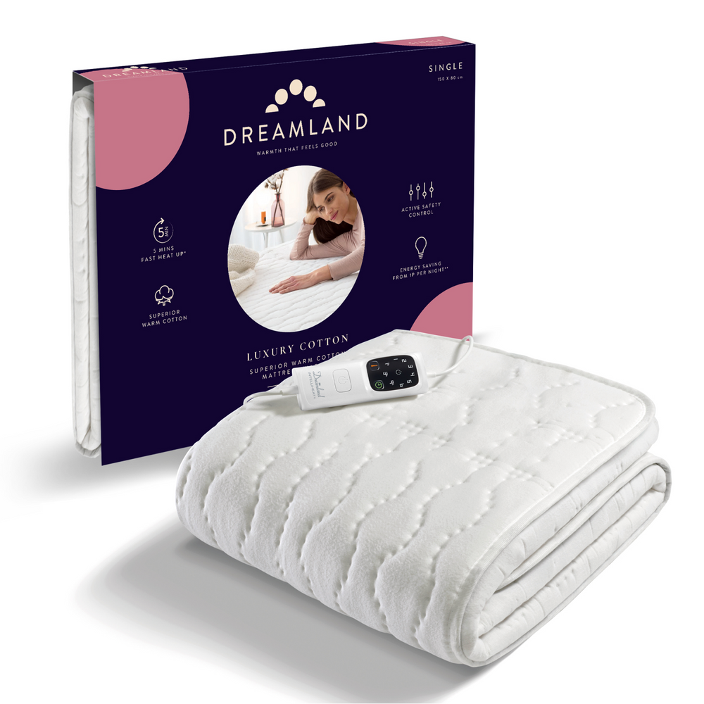 Cosy Dreamer Superior Cotton Mattress Warmer - Single with Single Controller