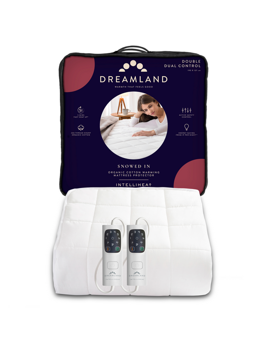 Snowed In Organic Cotton Warming Mattress Protector Double Dual