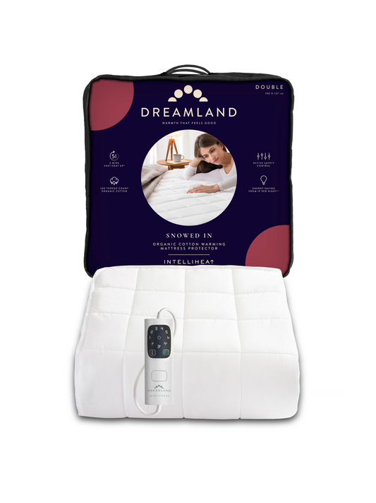 Snowed In Organic Cotton Warming Mattress Protector Double