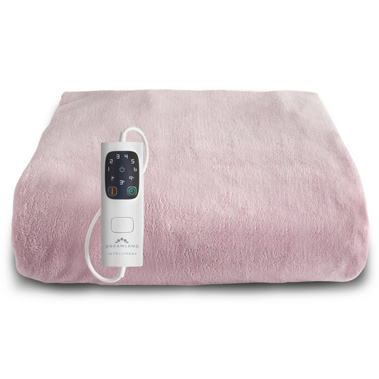 Snuggle Up Heated Blanket Dusky Pink Throw DreamlandUK