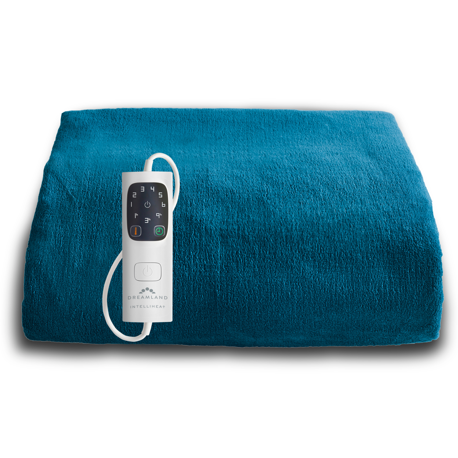 Dreamland Relaxwell Luxury Heated Throw Teal Blue DreamlandUK